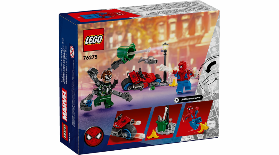 LEGO 76275 Marvel Super Heroes Motocyklová honička: Spider-Man vs. Doc Ock, stavebnice