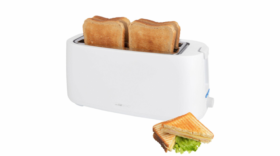 Clatronic TA 3802 white 4 slice long slot toaster