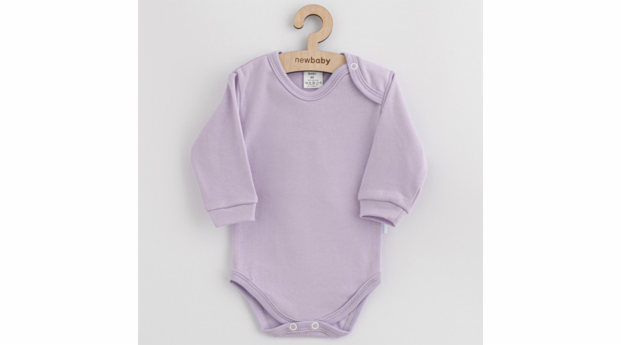 Kojenecké bavlněné body New Baby Casually dressed fialová