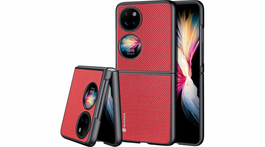 Dux dacici dacice fino pouzdro kryt pokryté nylonovým materiálem Huawei p50 červená