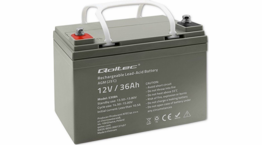 Baterie AGM | 12V | 36Ah | max. 540A