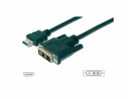 Digitus Adaptérový kabel HDMI, typ A-DVI (18 + 1) M / M, 5,0 m, Full HD, bl