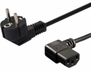 SAVIO Schuko samec úhlový napájecí kabel - IEC C13, 1,2 m (CL-115)