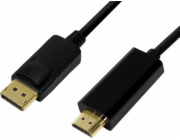 LOGILINK CV0127 LOGILINK - DisplayPort kabel, DP 1.2 to HDMI 1.4, 2m černá