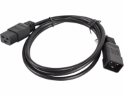 Lanberg IEC 320 C19-C20, 1,8 m, černá (CA-C19E-10CC-0018-BK napájecí kabel)