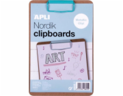 Apli Clipboard APLI Nordik, deska A5, drewniana, z metalowym klipsem, pastelowy niebieski