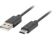 Lanberg USB-C USB kabel - USB A 1,8 m černý (CA-USBO-31CU-0018-BK)