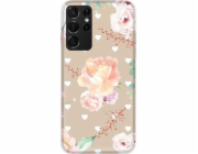 Casegadget Casegadget Print White Hearts and Roses Samsung Galaxy S21 Ultra Standard