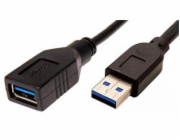 Kabel USB 3.0 A-A 0,8m A(M)- A(F) prodlužovací, černý