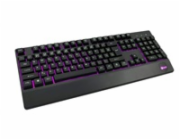 C-TECH klávesnice KB-104BK, USB, 3 barvy podsvícení, černá, CZ/SK