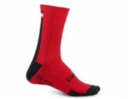 Ponožky Giro HRC + MERINO WOOL tmavě červená černá šedá s. M (GR-8053382)