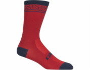 Ponožky Giro GIRO COMP HIGH RISE tmavě červené linky vel. M (40-42)