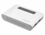 Digitus DN-13024 DIGITUS 2portový bezdrátový multifunkční síťový a tiskový server USB 2.0, 300 Mb / s