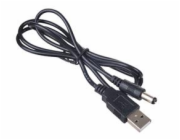 Akyga kabel USB - DC 5.5 x 2.5 mm/ABS/černá