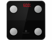 Noerden Minimi Black - PNS-0001 chytrá váha black/ nosnost 150 kg/ Bluetooth 4.0/ 9 tělesných parametrů/ černá/ CZ app