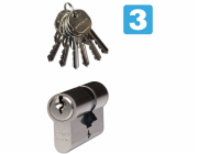 Vložka bezpečnostní 35+45 EURO Secure nikl - 6 klíčů / TB3