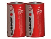 AgfaPhoto zinková batéria 1.5V, R20/D, shrink 2ks 