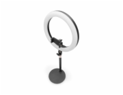 DIGITUS 10palcové LED kruhové světlo stolní se stativovým stojanem a držákem na chytrý telefon, stmívatelné světlo 