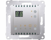 Kontaktní simon Simon 54 Teplotní regulátor s displejem s interním senzorem 16 (2) a 230V stříbrnou rohož (DTRNW.01/43)