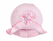 Pletený klobouček New Baby růžovo-růžový