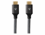 NEDIS PROFIGOLD Ultra High Speed HDMI 2.1 kabel/ 8K@60H/ zlacené konektory HDMI-HDMI/ bavlna/ antracit/ BOX/ 3m