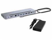 i-tec dokovací stanice USB-C Metal Ergonomic 4K/ 3x Display/ Power Delivery 100W + univerzální nabíječka 100W