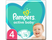 Pampers Active Baby Plenky Velikost 4, 9kg-14kg, 76ks