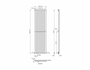 Designový radiátor Blyss Wickham 180 x 48 cm bílý