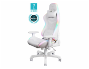 DELTACO GAM-080-W, RGB Herní židle, bílá
