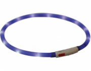 Trixie USB svítící čelenka, silikonová, XS–XL: 70 cm/? 10 mm, královská modrá