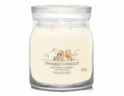 Svíčka ve skleněné dóze Yankee Candle, Jemná vlna a ambra, 368 g