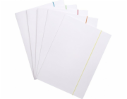 Složka s gumou Office Products Eraser, Cardboard, A4, 300GSM, 3-předávání, guma barevného mixu, bílá