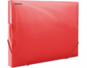 Donau Folder s elastickým páskem. DONAU, PP, A4/30, 700 mikronů, transparentní červená