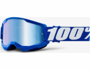 100% Gogle 100% STRATA 2 JUNIOR BLUE (Szyba Niebieska Lustrzana Anti-Fog, LT 53%+/-5%) (NEW)