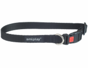 Obojek pro psa AMIPLAY BASIC, černý, 250-400 mm, 15 mm