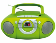 Soundmaster SCD5100GR/ CD přehrávač/ Přehrávač Kazet/ FM rádio/ Zelený