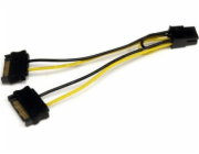 StarTech SATA 15-pin - PCIe 6-pin, 0,15 m, žlutá (SATPCIEXADAP)
