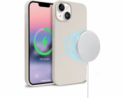 Barevný kryt Crong Crong magnetický – pouzdro iPhone 14 MagSafe (kámenově béžové)