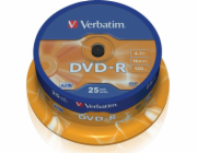 Verbatim DVD-R 4,7 GB 16x 25 kusů (43522)
