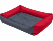 Eko postel Hobbydog - červené bočnice a šedá XL matrace