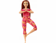 Panenka Mattel Made to Move Barbie – květinová gymnastka, červený outfit (FTG80/GXF07)