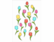 LearnHow Oboustranné okenní dekorace - Tulipány 02 16 ks
