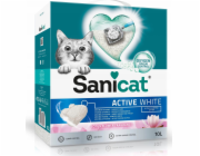 Stelivo pro kočky Sanicat Active White, stelivo, pro kočky, lotos, 10L, hrudkující