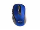 C-Tech WLM-02B myš, černo-modrá, bezdrátová, 1600DPI, 6 t...