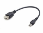 GEMBIRD Kabel USB 2.0 A-Micro B, OTG, 15cm (F/M, pro tabl...