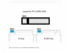 AKASA externí box pro M.2 SSD SATA II, III, USB 3.1 Gen1 ...