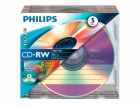 1x5 Philips CD-RW 80Min 700MB 4-12x SL Colour