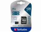 Verbatim microSDXC Pro     128GB Class 10 UHS-I incl Adapter
