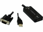 AV LogiLink D-Sub (VGA) - HDMI + USB-A adaptér černý (CV0...