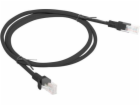 LANBERG Patch kabel CAT.6 UTP 2M černý Fluke Passed  